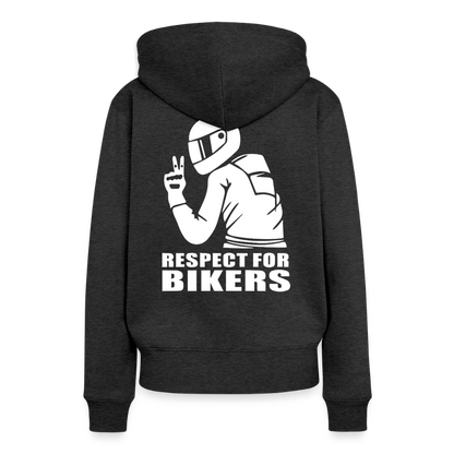 Respect for Bikers Motorrad Hoodie Damen - Anthrazit meliert