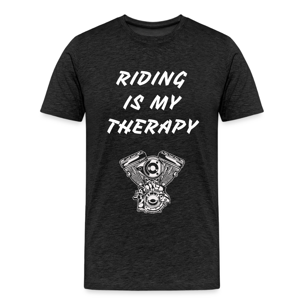 Riding is my Therapy Motorrad T-Shirt - Anthrazit