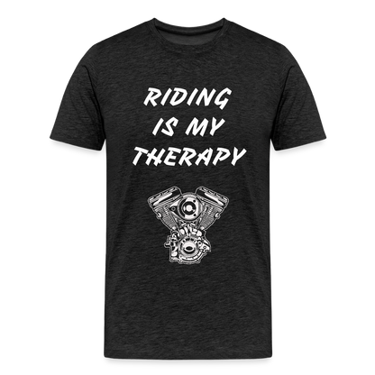 Riding is my Therapy Motorrad T-Shirt - Anthrazit