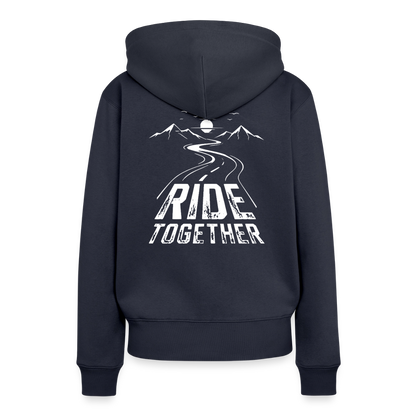 Ride Together Motorrad Hoodie Damen - Navy