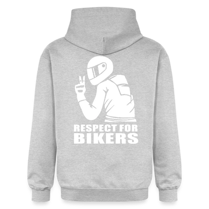 Respect for Bikers Hoodie - Hellgrau meliert
