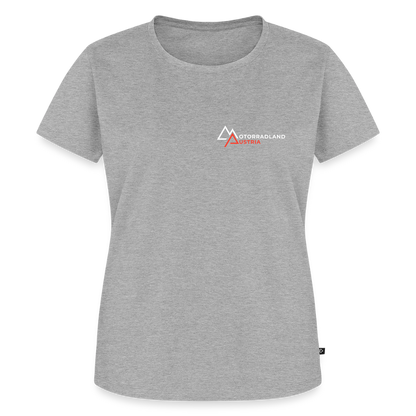 Riding is my Therapy Motorrad T-Shirt Damen - Grau meliert