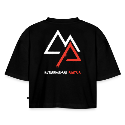 Weil Biken geil ist! Oversized Motorrad T-Shirt Damen - Schwarz