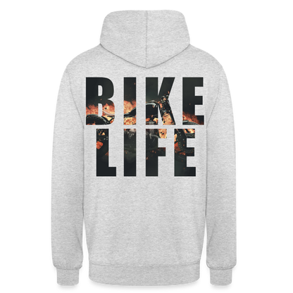 Bike Life Retro Hoodie - Hellgrau meliert