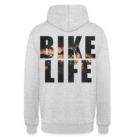 Bike Life Retro Hoodie - Hellgrau meliert