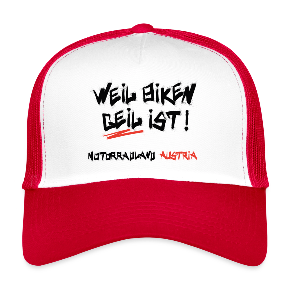 Motorradland Austria Biker Cap - Weiß/Rot