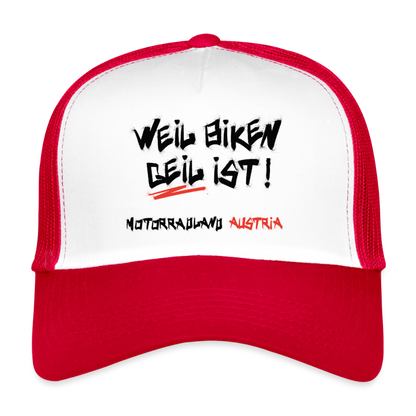 Motorradland Austria Biker Cap - Weiß/Rot