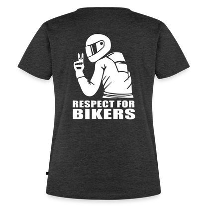 Respect for Bikers Motorrad T-Shirt Damen - Anthrazit meliert