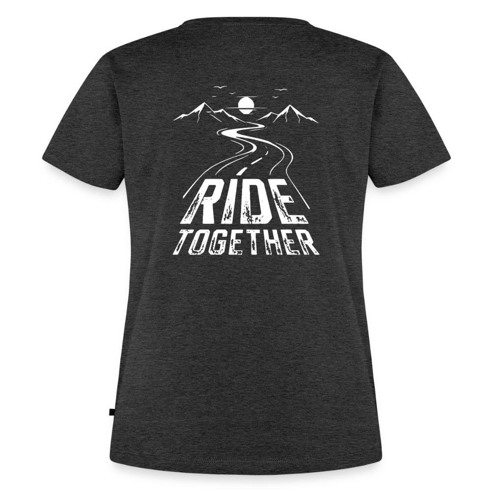 Ride Together Motorrad T-Shirt Damen - Anthrazit meliert