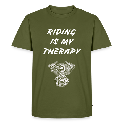 Riding is my Therapy Motorrad T-Shirt - Khaki