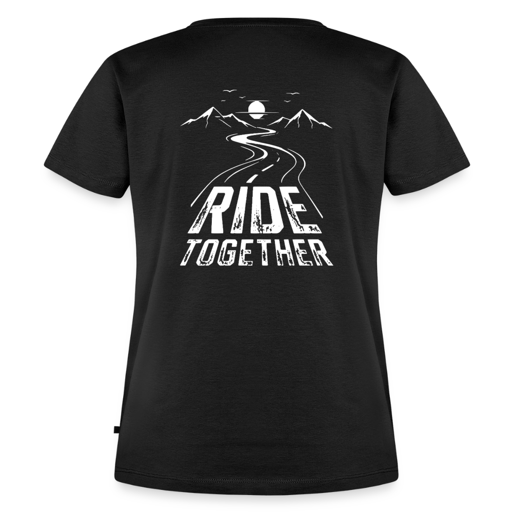 Ride Together Motorrad T-Shirt Damen - Schwarz