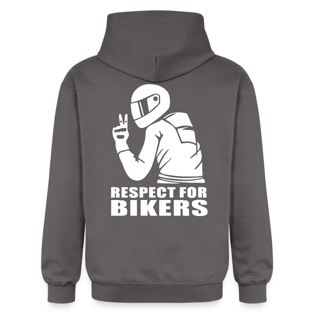 Respect for Bikers Hoodie - Dunkelgrau