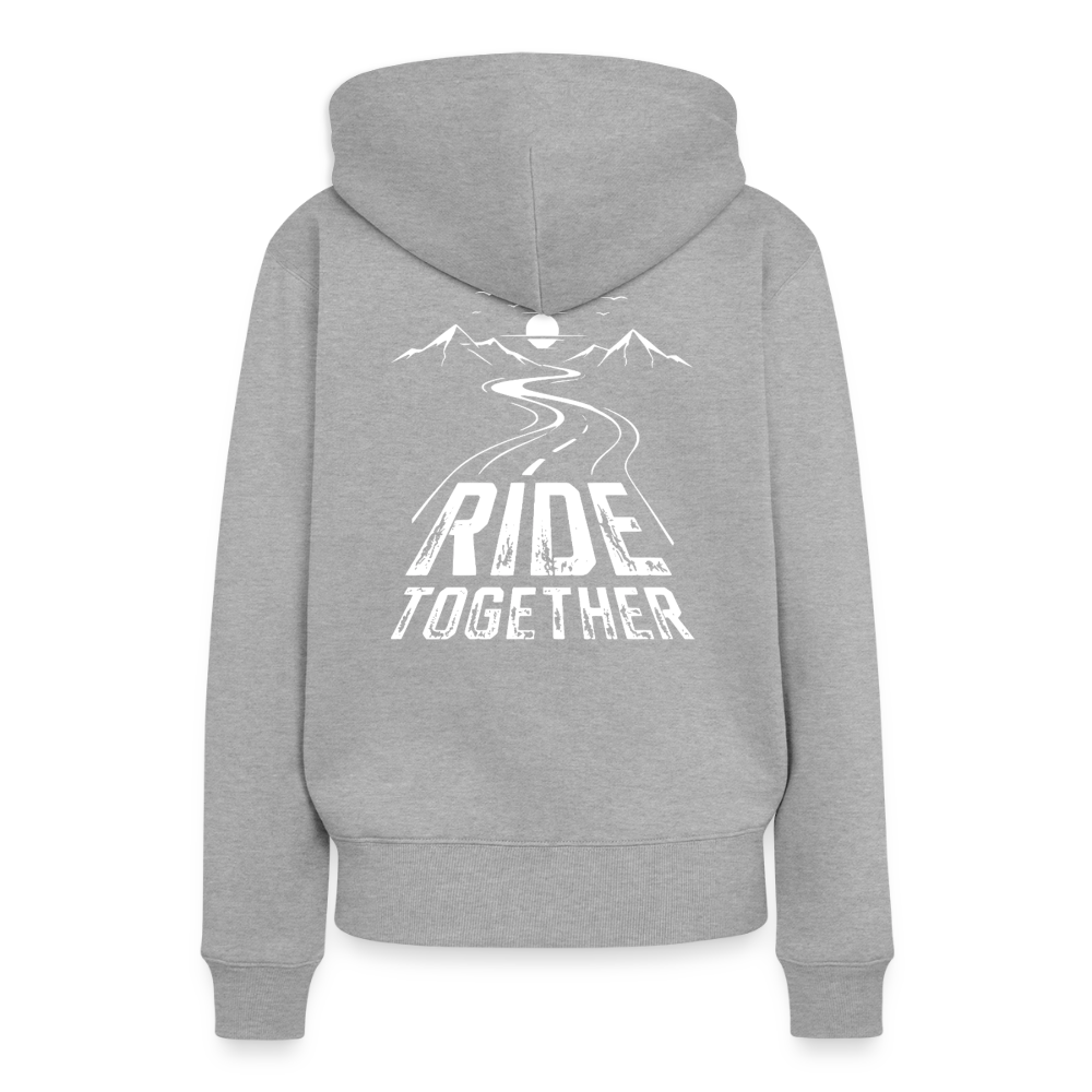 Ride Together Motorrad Hoodie Damen - Grau meliert
