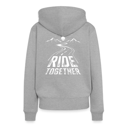Ride Together Motorrad Hoodie Damen - Grau meliert