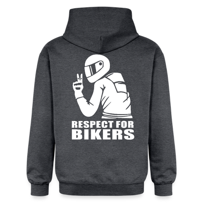 Respect for Bikers Hoodie - Dunkelgrau meliert