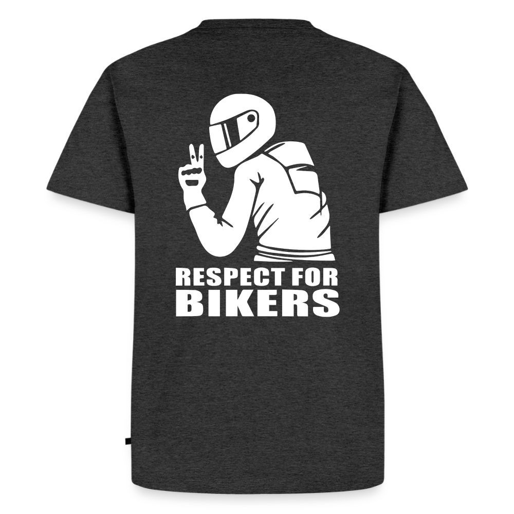 Respect for Bikers Motorrad T-Shirt Herren - Anthrazit meliert