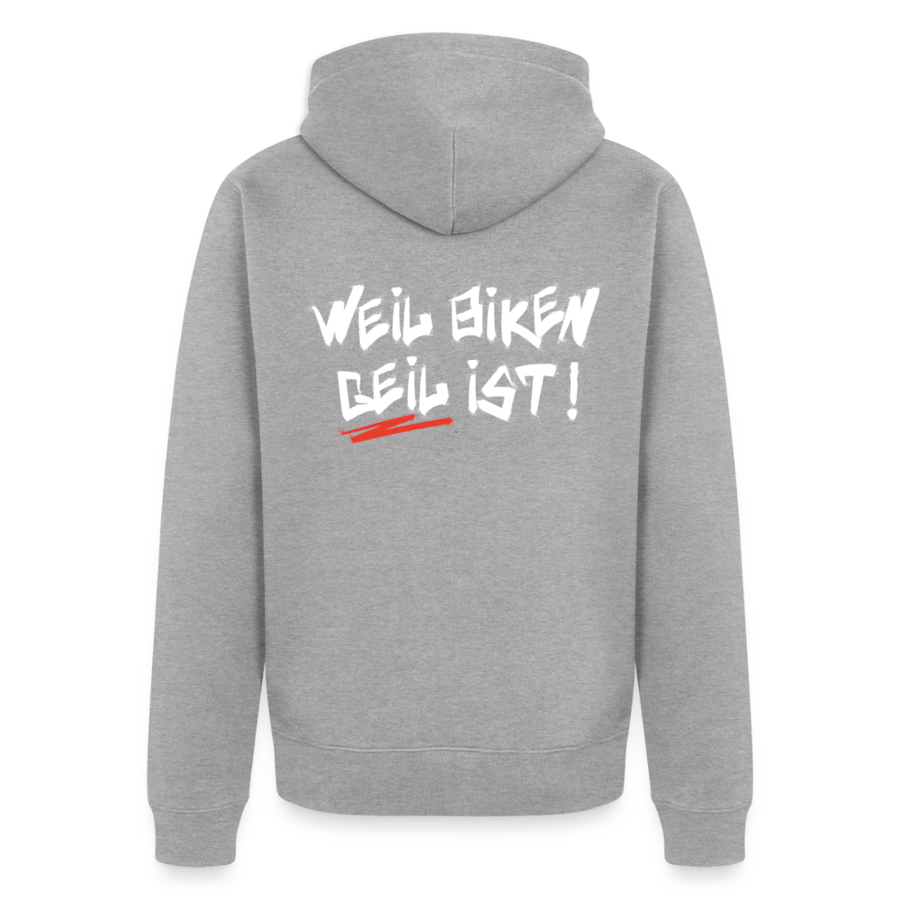 Weil Biken geil ist! Motorrad Zipper Herren - Grau meliert