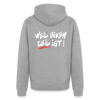 Weil Biken geil ist! Motorrad Zipper Herren - Grau meliert
