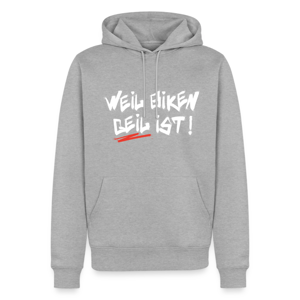 Weil Biken geil ist! Motorrad Hoodie Herren - Grau meliert