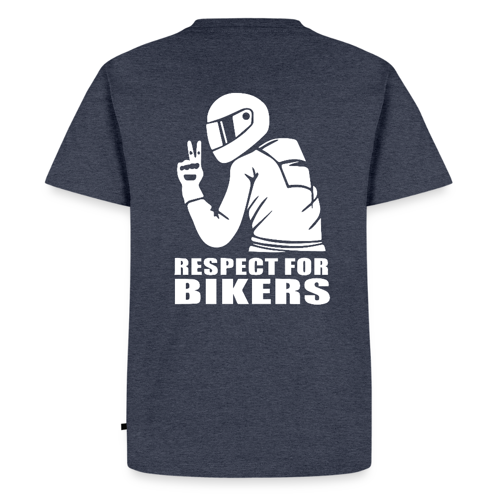 Respect for Bikers T-Shirt - Jeansblau 