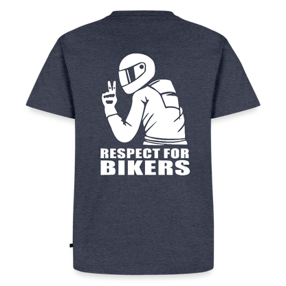 Respect for Bikers T-Shirt - Jeansblau 