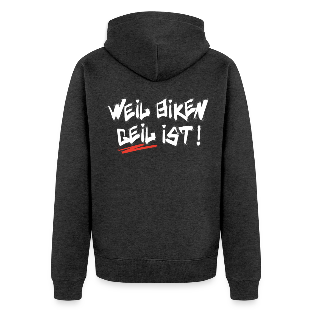 Weil Biken geil ist! Motorrad Zipper Herren - Anthrazit meliert