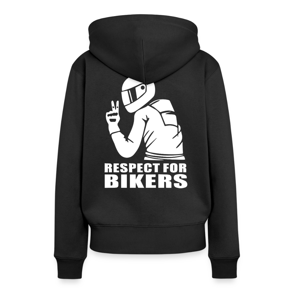 Respect for Bikers Motorrad Hoodie Damen - Schwarz