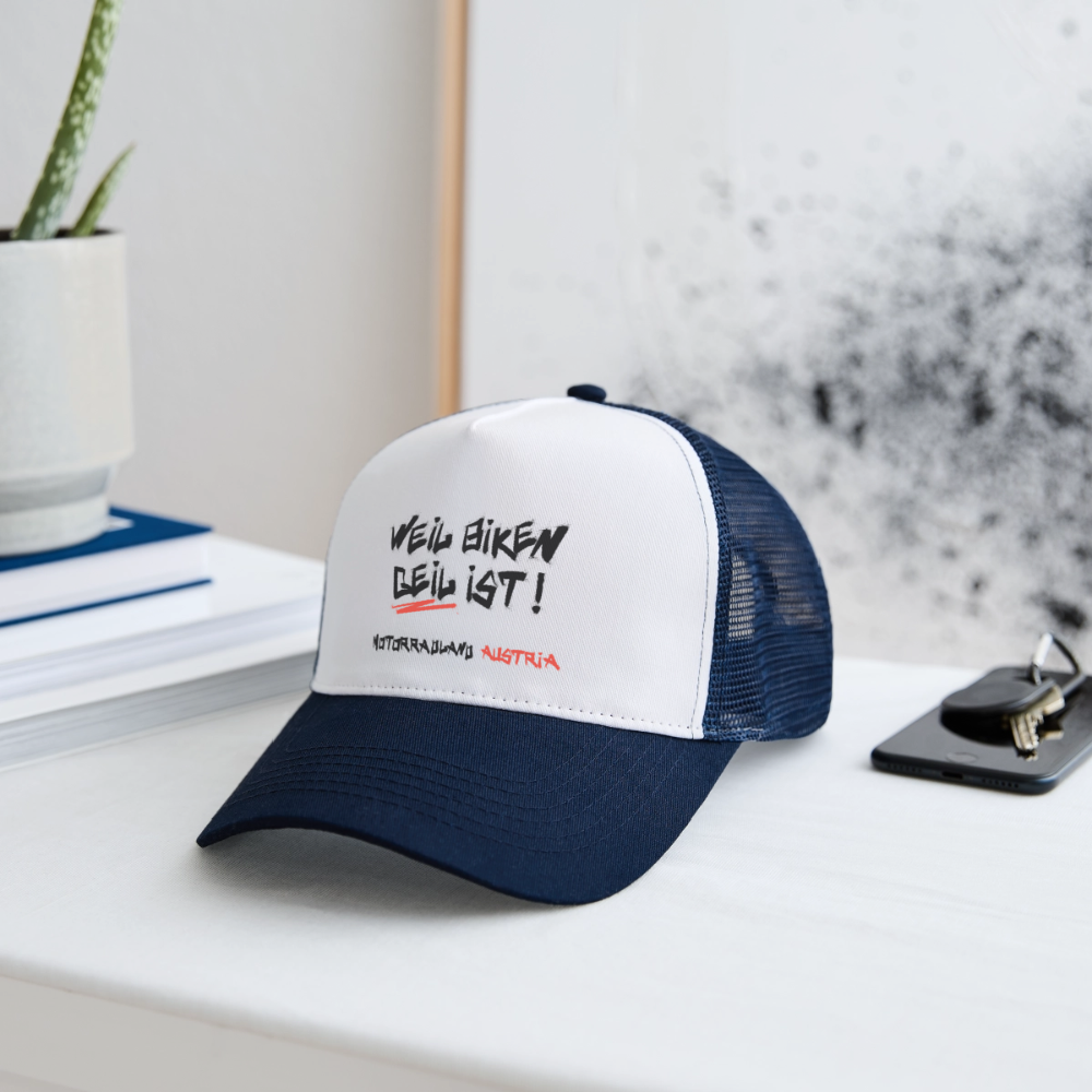 Motorradland Austria Biker Cap - Weiß/Navy