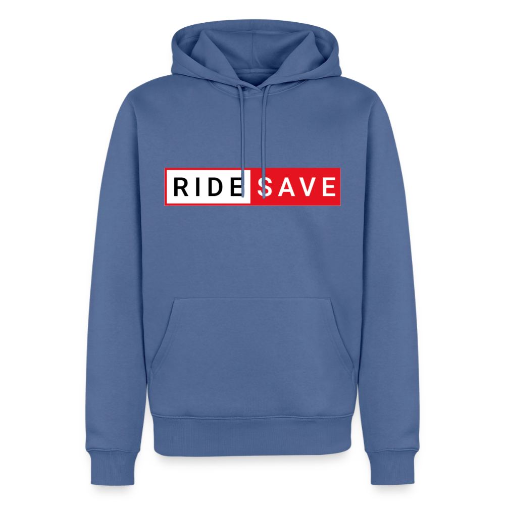 RIDE SAVE Motorrad Hoodie Herren - Taubenblau