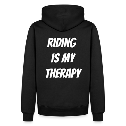 Riding is my Therapy Motorrad Hoodie Herren - Schwarz