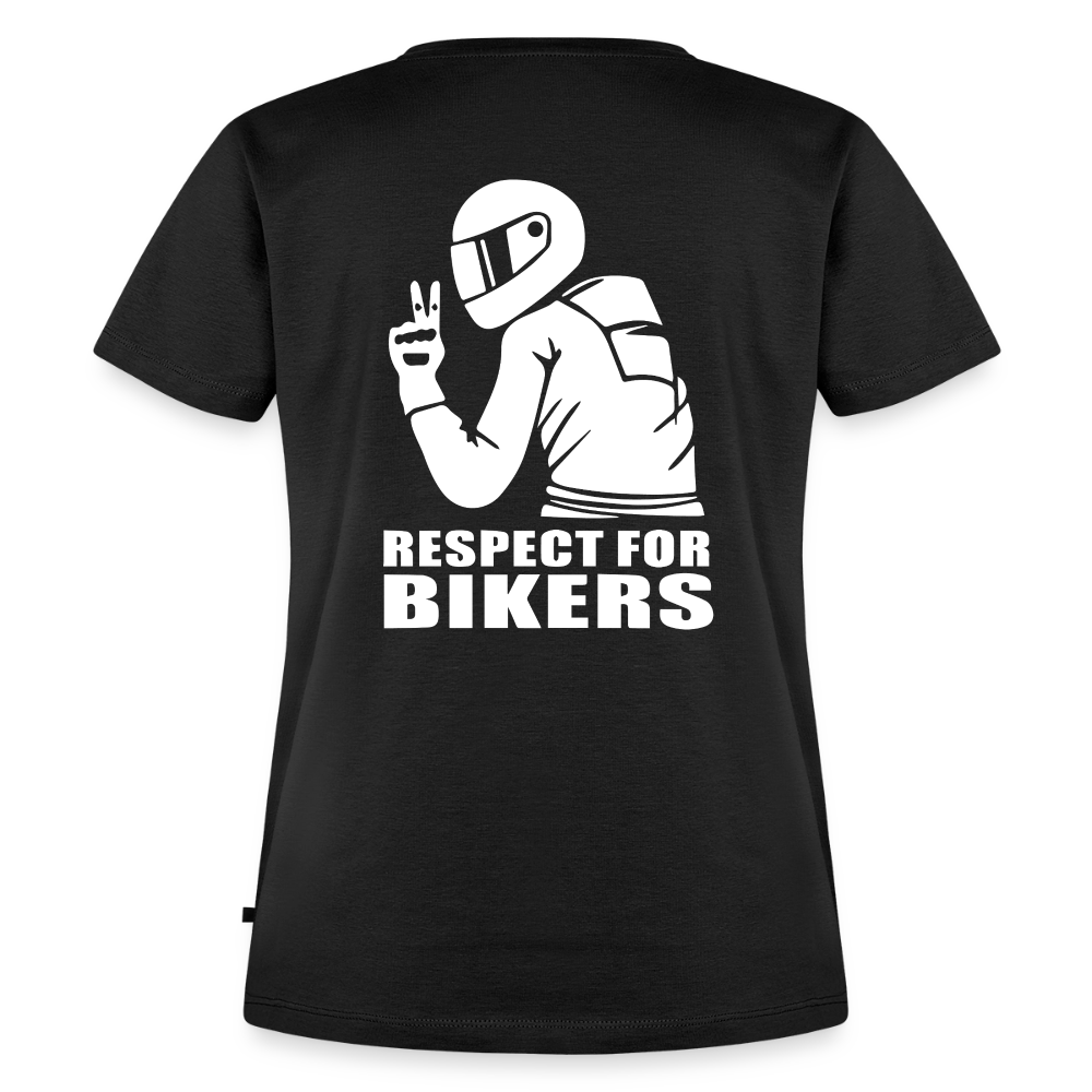 Respect for Bikers Motorrad T-Shirt Damen - Schwarz