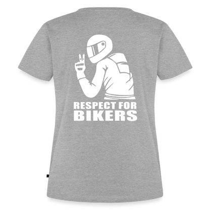Respect for Bikers Motorrad T-Shirt Damen - Grau meliert