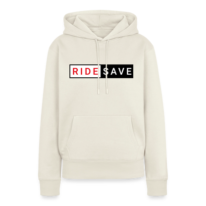 RIDE SAVE Motorrad Hoodie Damen - Naturweiß