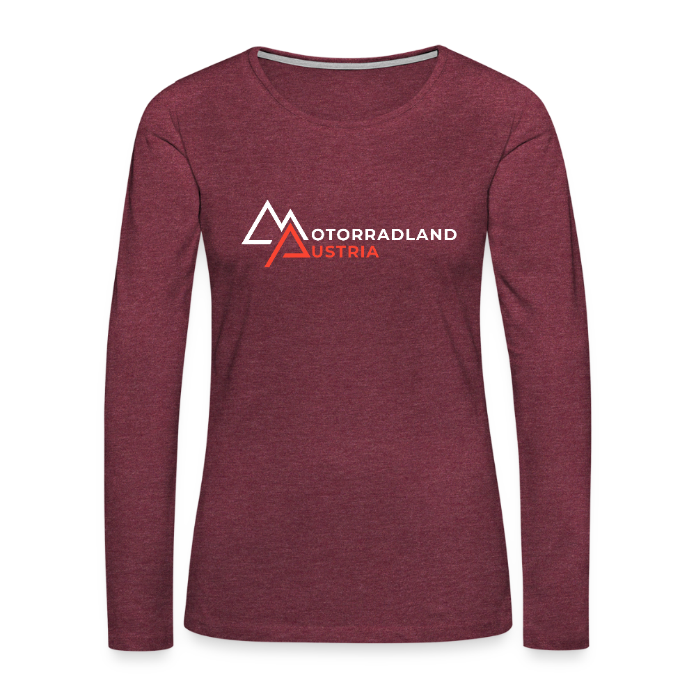 Women's Premium Longsleeve - Bordeauxrot meliert