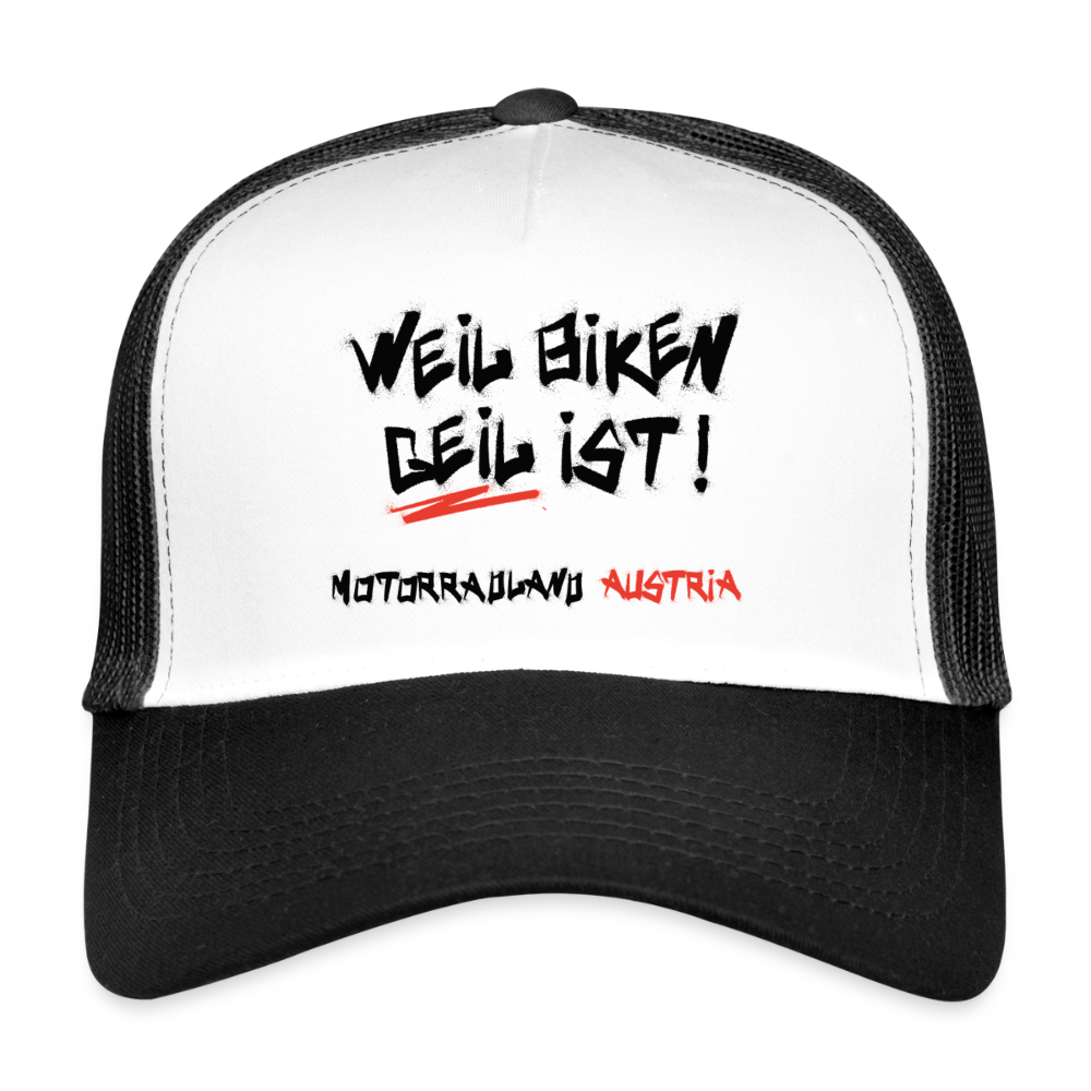 Motorradland Austria Biker Cap - Weiß/Schwarz