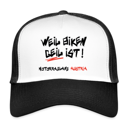 Motorradland Austria Biker Cap - Weiß/Schwarz
