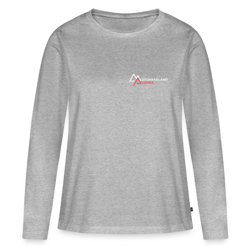 Motorrad Longsleeve Damen - Grau meliert