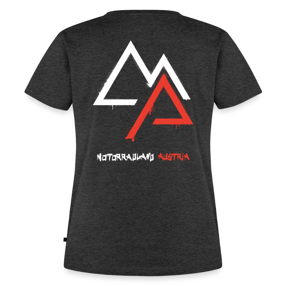 Weil Biken geil ist! Motorrad Damen T-Shirt - Anthrazit meliert