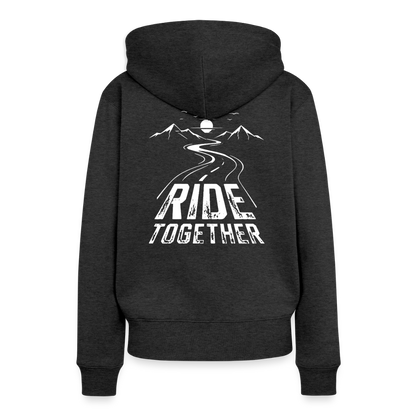 Ride Together Motorrad Hoodie Damen - Anthrazit meliert