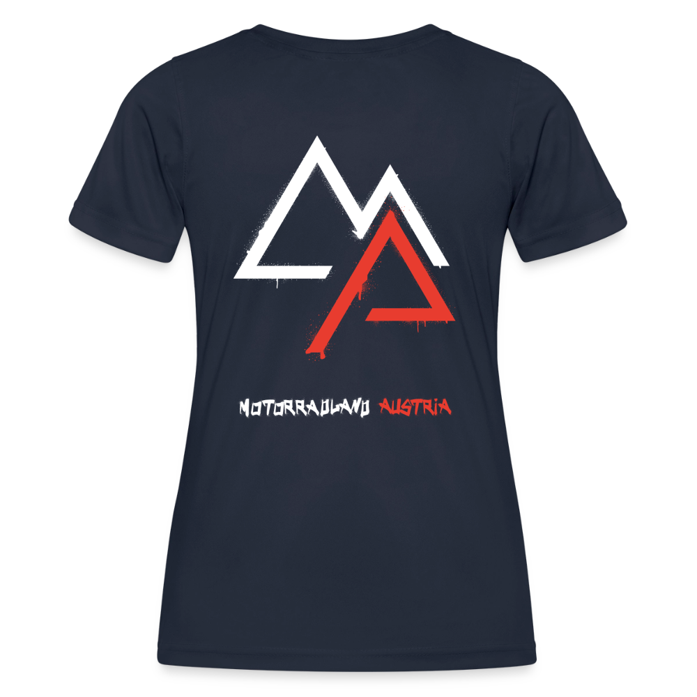 Weil Biken geil ist! Motorrad Funktions-T-Shirt Damen - Navy