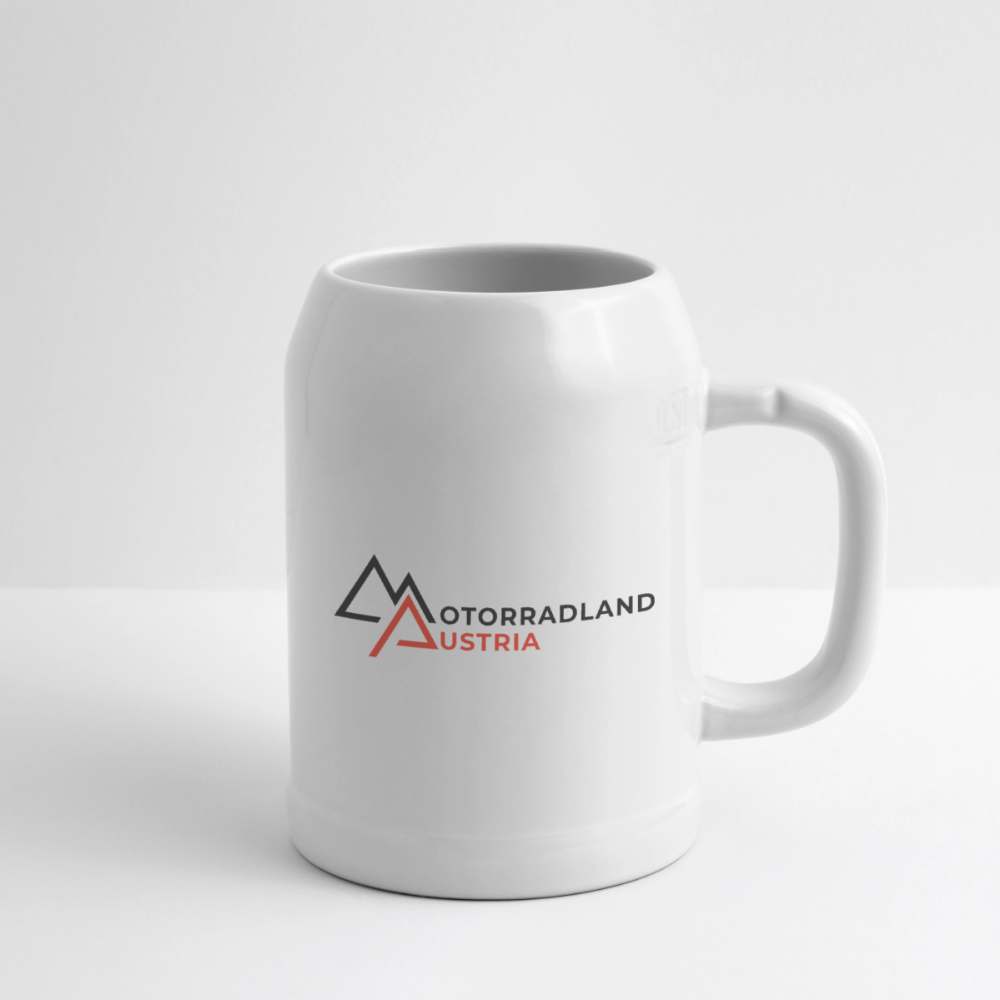 Motorrad Bierkrug - Weiß