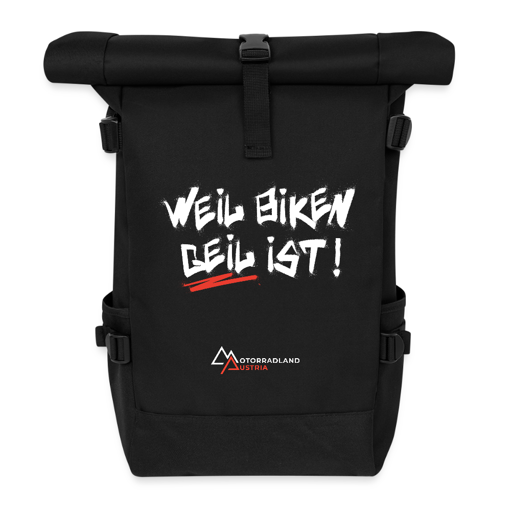 Motorrad Rucksack - Schwarz