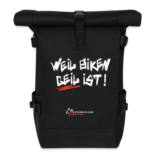Motorrad Rucksack - Schwarz