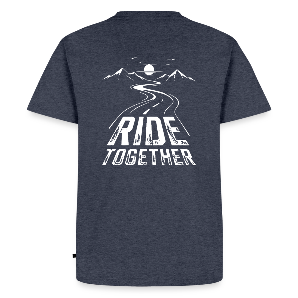 Ride Together Motorrad T-Shirt Herren - Jeansblau 
