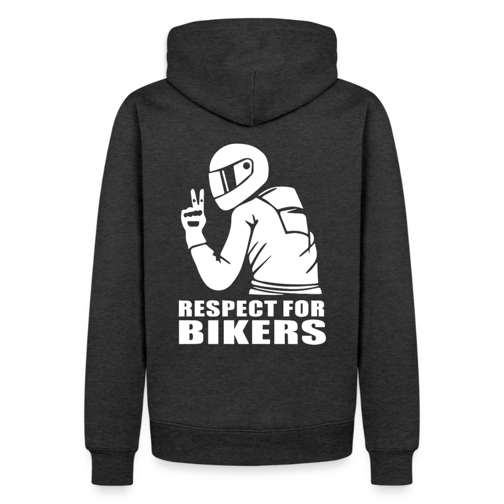 Respect for Bikers Motorrad Hoodie Herren - Anthrazit meliert