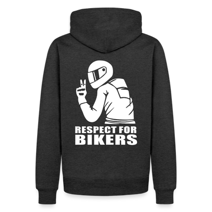 Respect for Bikers Motorrad Hoodie Herren - Anthrazit meliert