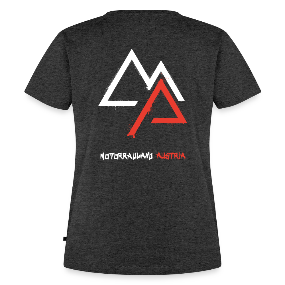 Weil Biken geil ist! Motorrad T-Shirt Damen - Anthrazit meliert