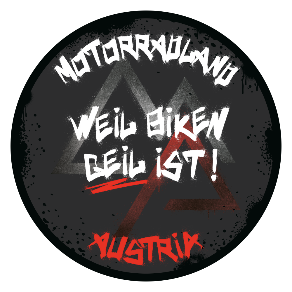 Weil Biken geil ist! Motorrad Sticker
