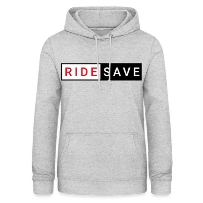 RIDE SAVE Hoodie Women - Hellgrau meliert