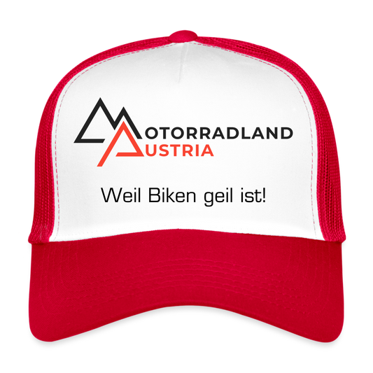 Trucker Cap - Weiß/Rot
